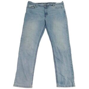 George 38x32 jeans blue men's button zipper pockets outdoor logo adult denim